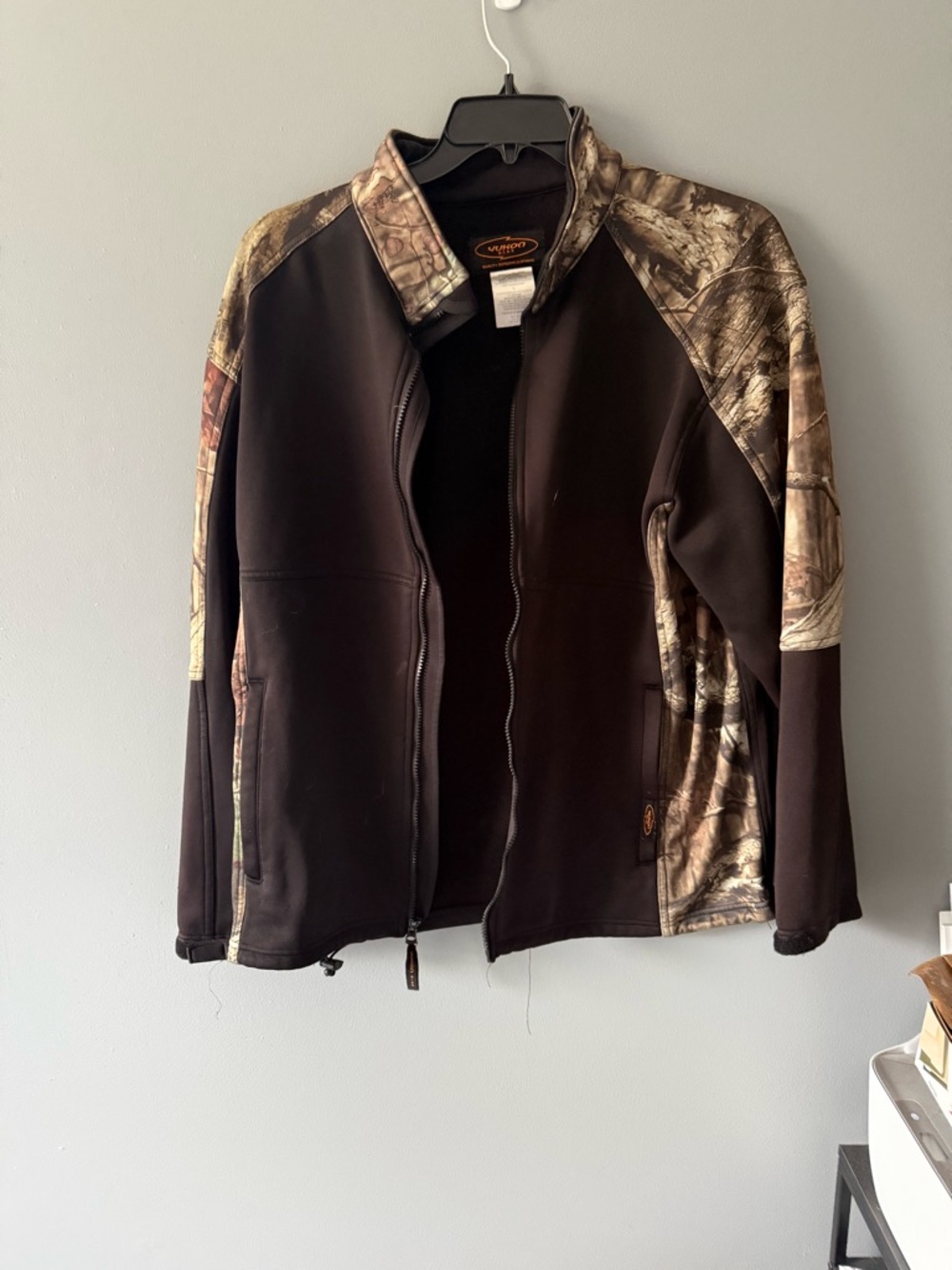 Realtree Camo and Black Full-Zip Softshell Jacket